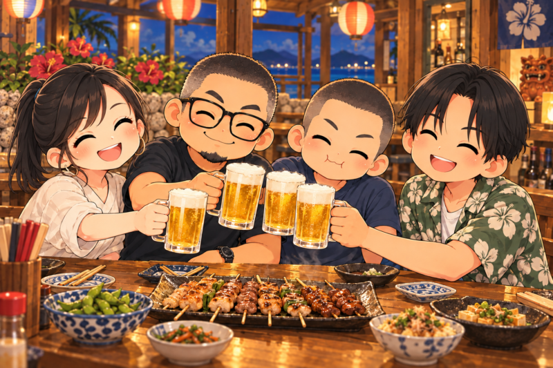 長男の知り合いカップルと焼き鳥屋さんで一杯。